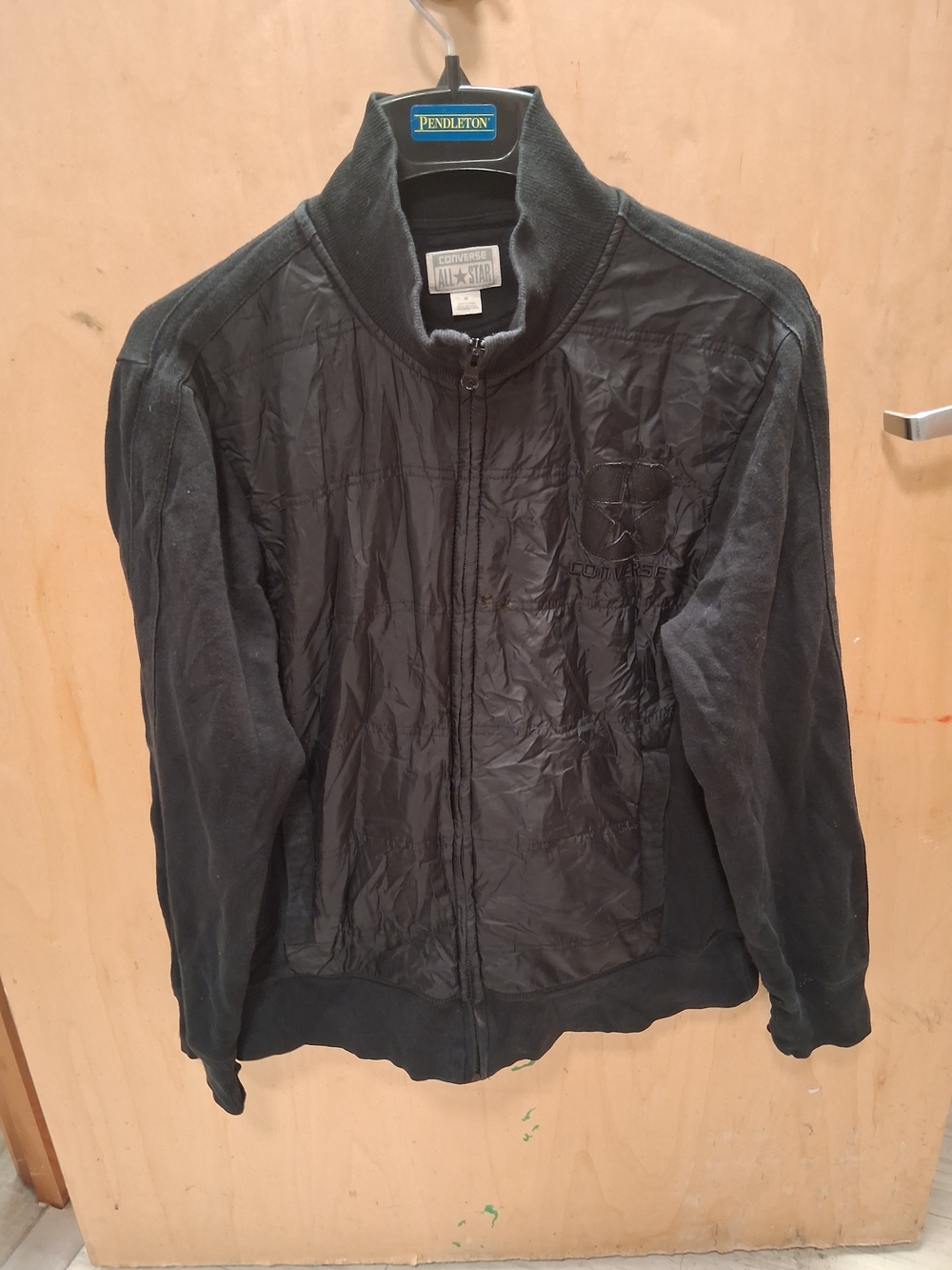 Converse Black Lightweight Quilted Front Jacket